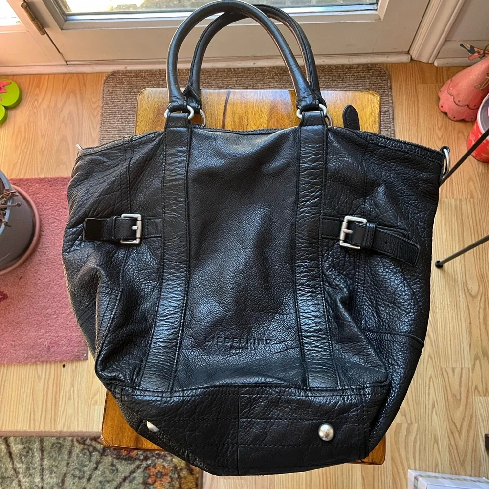 Liebeskind Berlin Black Leather Handbag - Picture 1 of 8